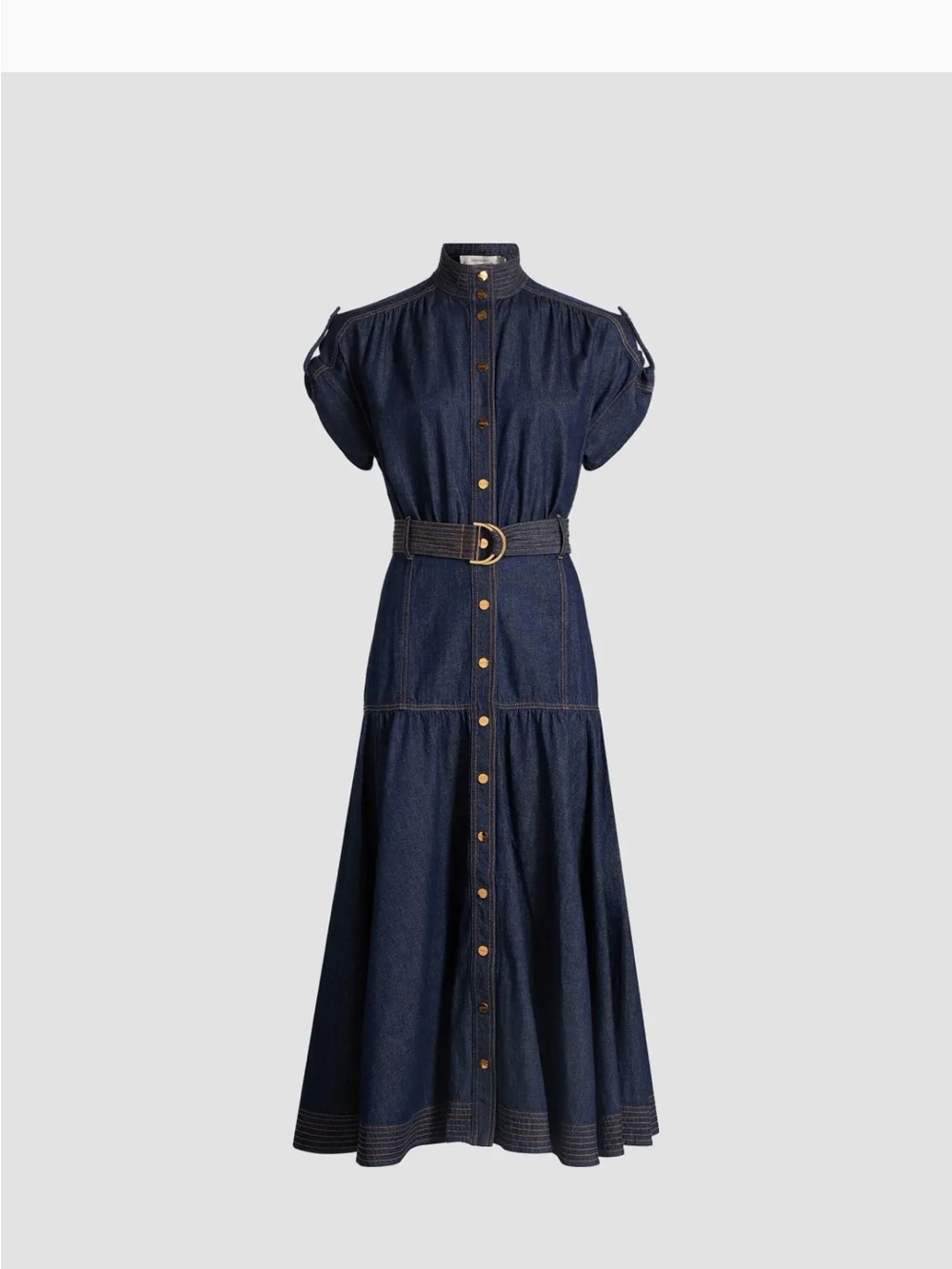 Zimmermann Navy Denim Maxi Dress with Belt